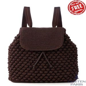 Women's Sayulita Crochet Backpack Brown Women's Bag